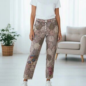 PPP21. Paper Lace Mushroom Patchwork Pants